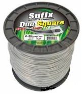Sufix 2.4mm (Clear/Black) Duo Square Roll 262m